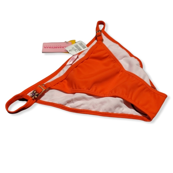Cia Maritima NWT Orange Bikini Jeweled Bottom L - Picture 3 of 14